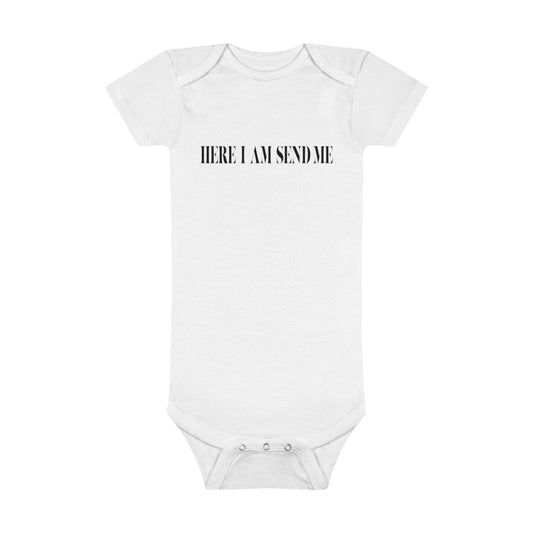 Here I Am Onesie® Organic Baby Bodysuit